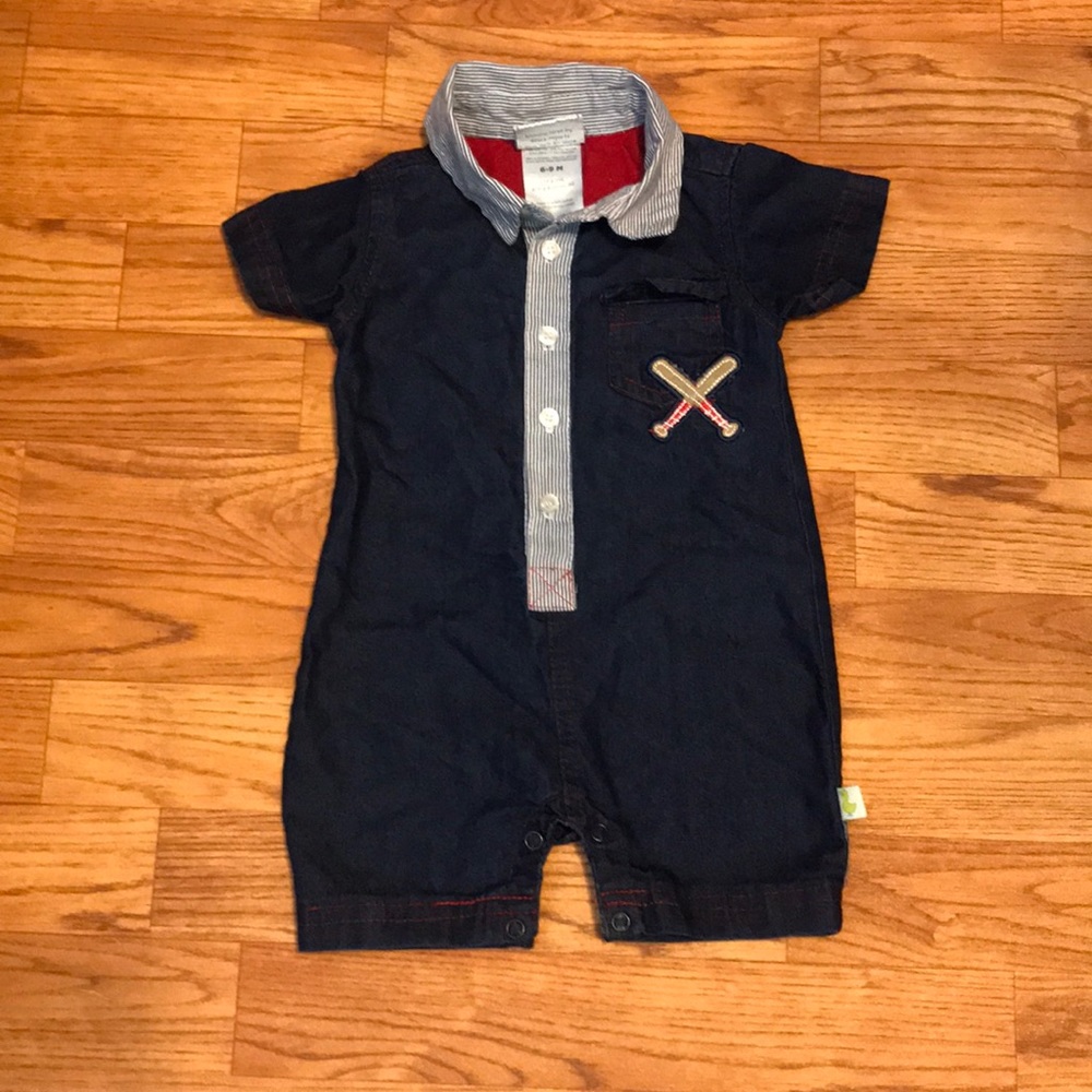 Denim Romper Size 6 - 9 Months